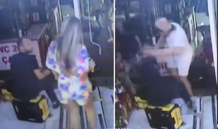 Sendeleyen kadına yardım etmek istedi, darbedildi