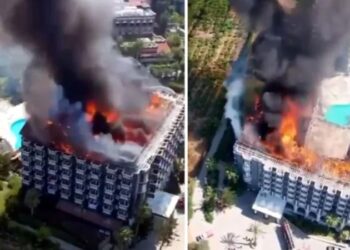 5 yıldızlı otelin çatısı, alev alev yandı!