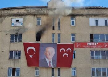 MHP İl Başkanlığı’nda yangın