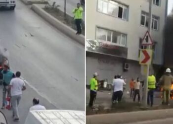 Otomobilini yakıp bıçakla polise saldıran şahıs vurularak öldürüldü!