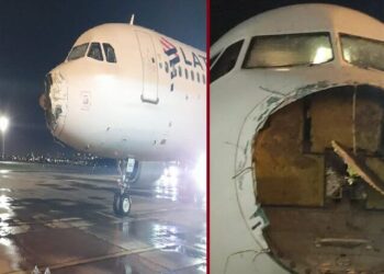 Facianın eşiğinden dönüldü: Havada fırtınaya yakalanan yolcu uçağı ağır hasar aldı!