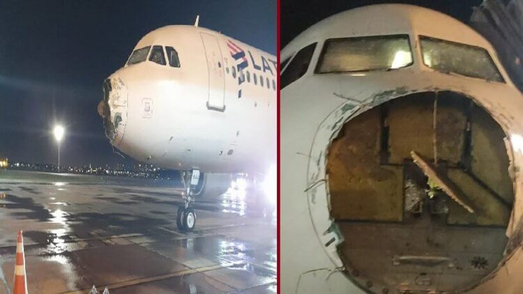 Facianın eşiğinden dönüldü: Havada fırtınaya yakalanan yolcu uçağı ağır hasar aldı!