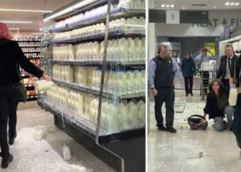 Veganlardan ‘süt dökme’ eylemi