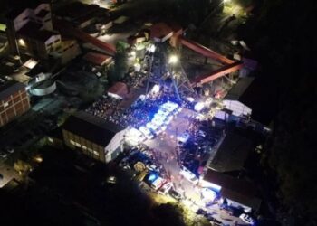 Maden ocağı drone ile havadan görüntülendi