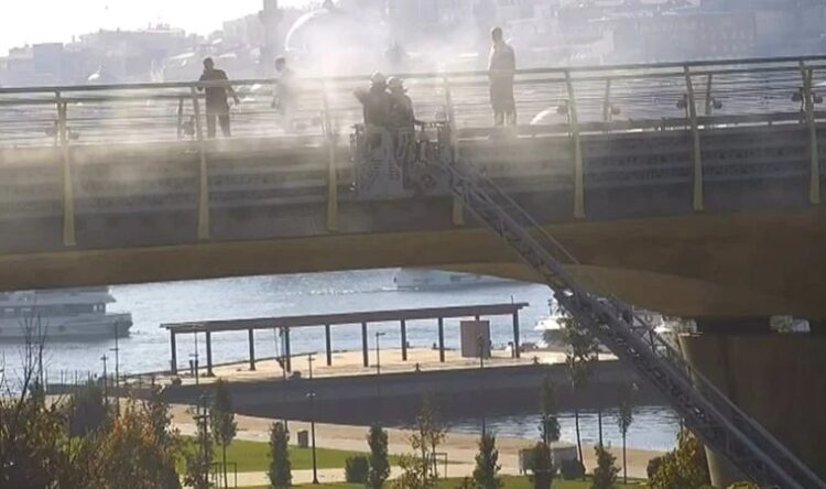 Haliç metro istasyonunda yangın: Seferler durdu