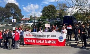 Marlboro işçileri İstanbul’da eylem yaptı: Atılanlar geri alınsın