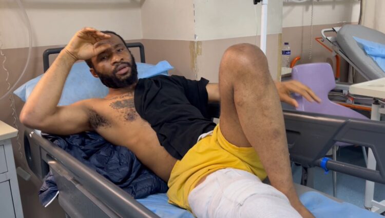 Depremde balkondan atlayan Nijeryalı yaralandı