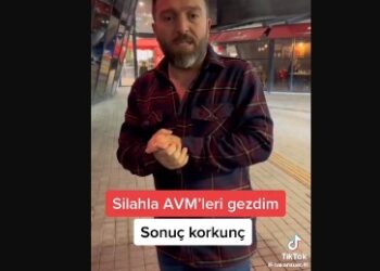 Güvenliklerini test etmek için silahla üç ayrı AVM’ye girdi