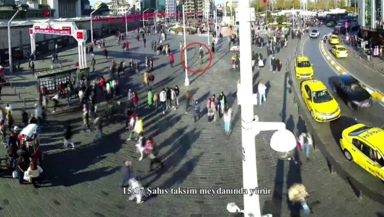 Bombalı saldırıyı gerçekleştiren teröristin Taksim’deki son görüntüleri ortaya çıktı