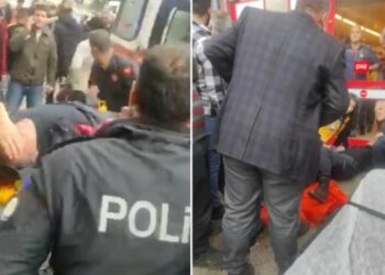 Polis merkezinde tartıştığı polisi vurdu