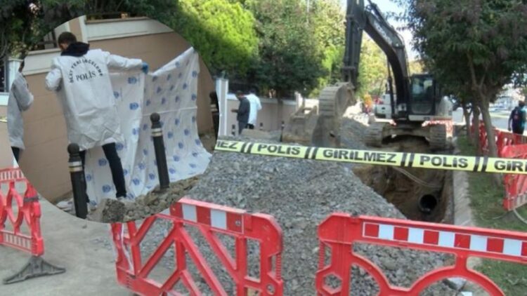 İstanbul’da yol çalışması sırasında insana ait kemikler bulundu