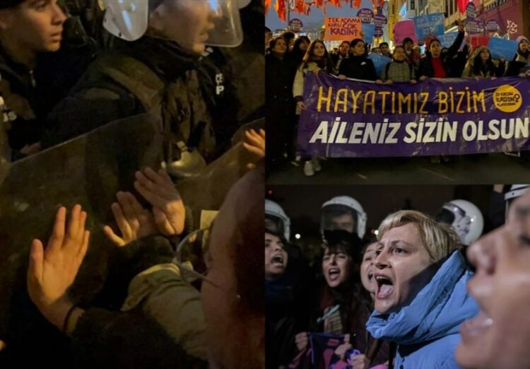 Taksim’de 25 Kasım ablukası: Polis müdahale etti, çok sayıda kişi gözaltına alındı