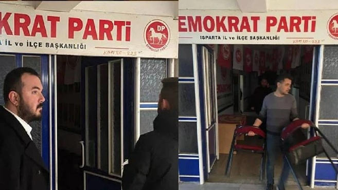Demokrat Parti’nin Isparta’daki il ve ilçe başkanlıklarına haciz