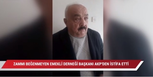 Emekliler tepkili: ‘Açız’ diyerek AKP’den istifa etti