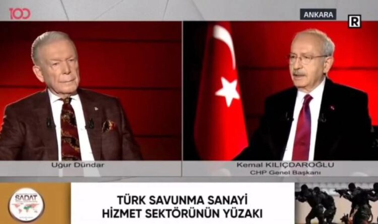 Kılıçdaroğlu’nun katıldığı canlı yayında ‘SADAT’ reklamı