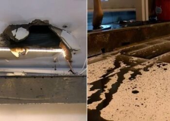 Kiracısını çıkarabilmek için tavanı deldi, yağ döktü