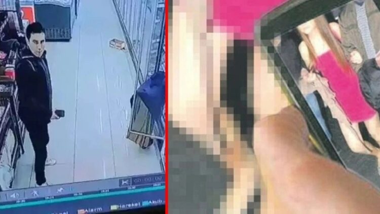 BİM sapığı kameraya yakalandı, komiser çıktı!