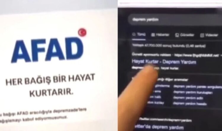 Sahte AFAD sitesine dikkat!