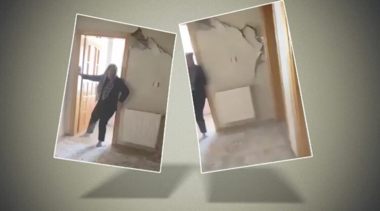 İkinci depremin en net görüntüsü anbean kaydedildi