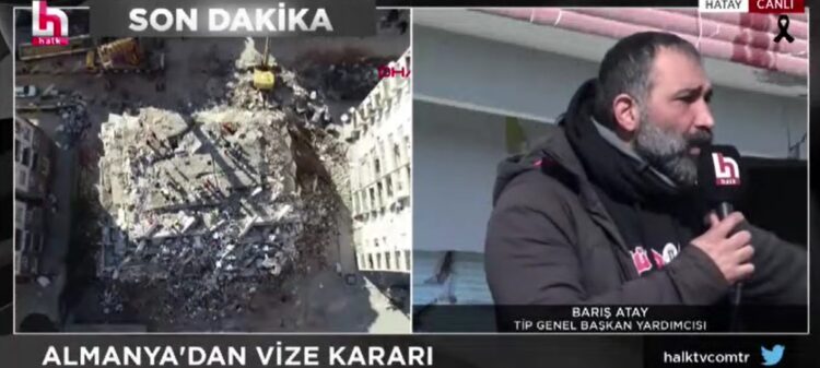 Barış Atay canlı yayında depreme yakalandı