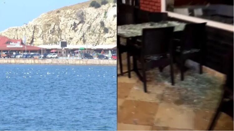 Şile’de sahile vuran mayın patladı! Restoran zarar gördü