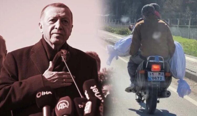 Deprem bölgesinden acı fotoğraf… ‘Cenazeleri taşıyacak araç bile yok!’