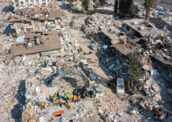 Antakya’da havadan çekilmiş görüntülerle depremin acı tablosu