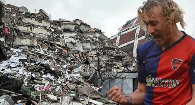 Futbolcu Barış Civelek kendi imkanlarıyla enkazdan çıktı!