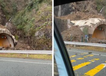 Artvin’de tünel girişinde heyelan