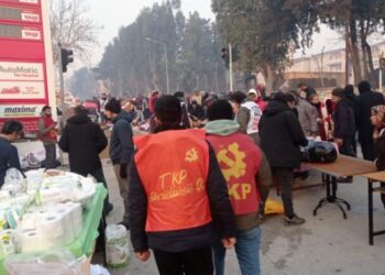 Deprem bölgesinde TKP üyelerine gözaltı