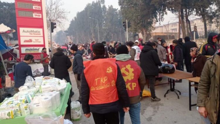 Deprem bölgesinde TKP üyelerine gözaltı