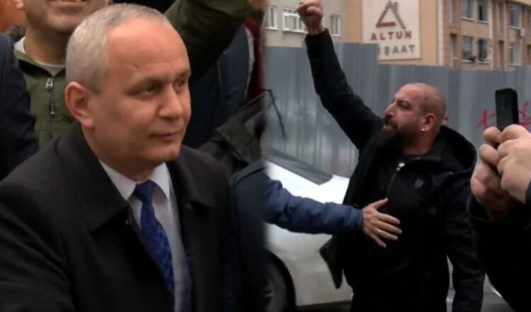 Saldırıya uğrayan ilahiyatçı Cemil Kılıç’ın basın açıklamasında gerginlik