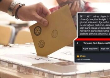Üç seçimdir oy kullandığı adresteki kaydı silindi