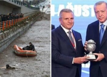Su baskını yaşanan alt geçidin müteahhidi Erdoğan’ın elinden ödül almış