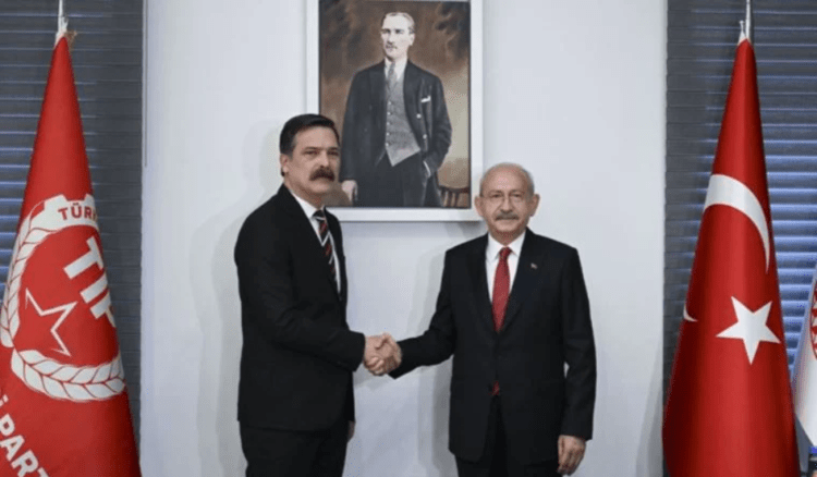 Kılıçdaroğlu, TBMM’de TİP Genel Başkanı Erkan Baş ile görüştü