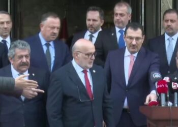 Cumhur İttifakı’nı oluşturan 4 partiden YSK önünde açıklama
