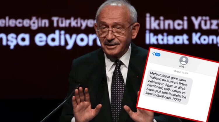 AFAD’dan Kılıçdaroğlu’nun mitingi öncesi Trabzon’da fırtına yalanı!