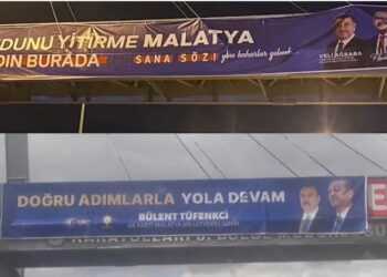 AKP’li belediye, CHP’nin afişlerini söküp kendi afişlerini astı