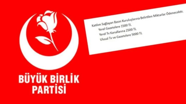 BBP gazetecilere para teklif etti: Basın toplantımıza gelin