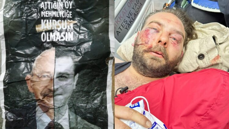 Ankara’da provokatif afişi indiren CHP’li gence saldırı