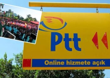 PTT sosyal medya hesabından AK Parti mitingini paylaştı