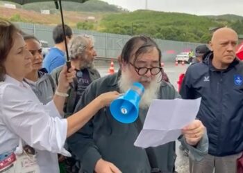 Uskumruköylüler, beton santralini protesto için 4. kez bir araya geldi