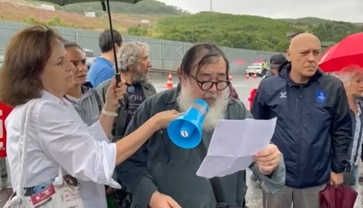 Uskumruköylüler, beton santralini protesto için 4. kez bir araya geldi