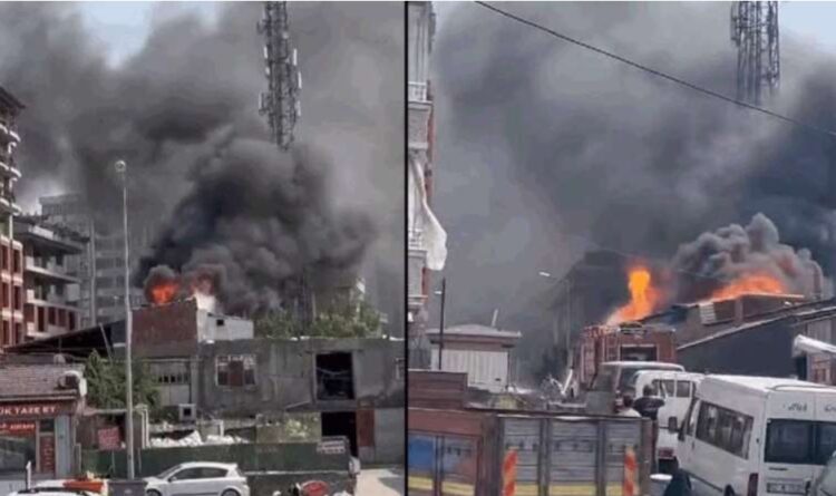 Sultangazi’de fabrika yangını