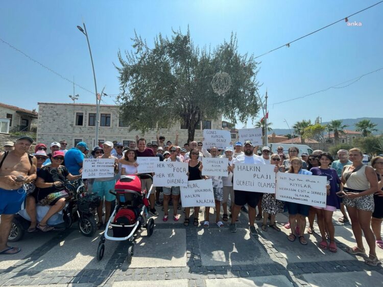 ‘Havlu Hareketi’ yayılıyor! Çeşme’nin ardından Foça’da