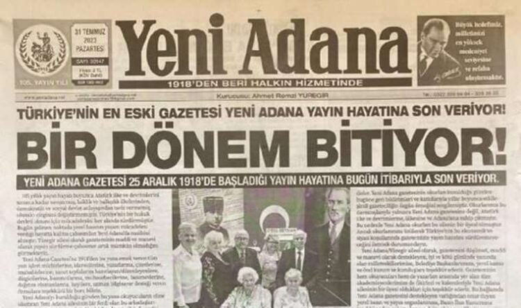 105 yıllık gazete yayın hayatına son verdi