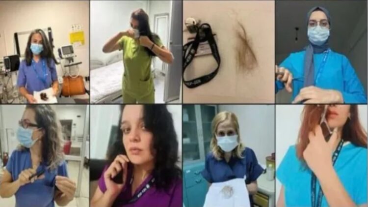 Sağlık çalışanlarından şiddete tepki: Hemşireler saçlarını kesti