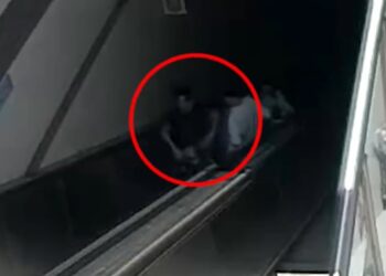 Metro merdivenlerine sabotajın görüntüleri ortaya çıktı!