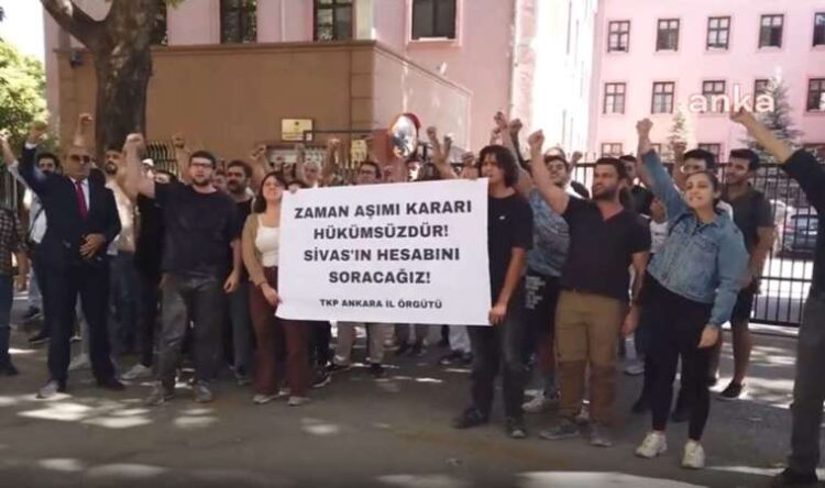 TKP’den Adalet Bakanlığı önünde ‘Sivas’ eylemi