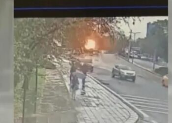Ankara’daki patlama anı güvenlik kamerası tarafından görüntülendi